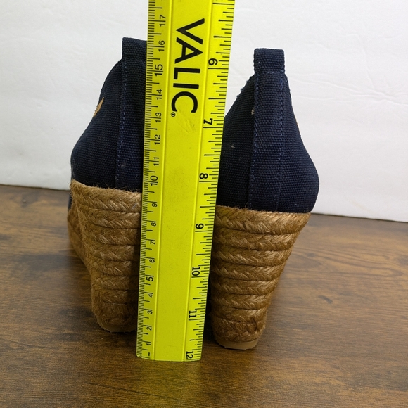 Viscata Barcelona Marquesa Rose Canvas U Cut Espadrille Wedges 8 EU 39 Navy Blue - Picture 5 of 15